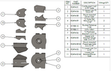 Jeep Wrangler TJ Rear Axle Replacement Bracket Kit (3.000" to 3.500" Axle Tube Diameter)