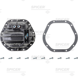 Dana 44 Low and High Pinion Nodular Iron Differential Cover With Hardware and Gasket Gray