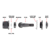 Dodge Ram 2003 - 2013 HD Adjustable Ball Joint Kit Knurled 1500 / 2500 / 3500 4X4