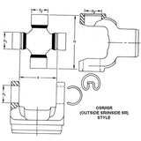 5-3227X Universal Joint 1330/7290 Series Conversion Outside and Inside Snap Ring Greaseable