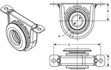 Spicer 211359X Driveshaft Center Support Bearing for 1.500" Splines