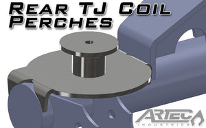 Jeep TJ Rear Coil Perches And Retainers 97-06 Wrangler TJ Pair 3.5 Inch Axle Tube Diameter