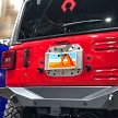 JL / JLU Spare Tire Delete Coated With License Plate Light and Wiring