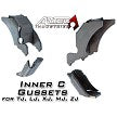 Dana Super 30 / Dana 44 Front Inner C Gusset Kit Jeep TJ / XJ / MJ / ZJ / YJ