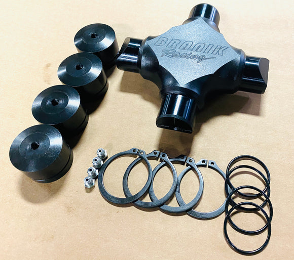 Branik Univeral Joint SPL70 1550 Series Heat Treated Chromoly Inside Snap Ring Dana Super 60 Front Axle Shaft Universal Joint Greaseable