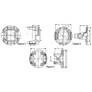 Driveshaft Spicer 1410 Series Flange Yoke 2.680" Female Pilot 4.250" Bolt Circle