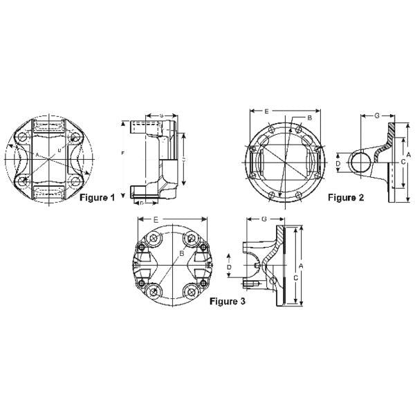 Driveshaft Spicer 1350 Series Flange Yoke 2.680