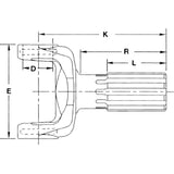 Driveshaft Yoke Shaft 1350 series 16 Spline 1.500" OD Non-Coated Splines