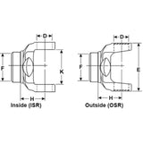 Driveshaft 1350 Series Weld Yoke For 4.000" OD .083" Wall Tubing