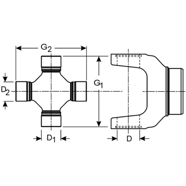 Spicer Select 1350 To 1310 Combination U-Joint - Perfect For Driveshaft Conversions & Repairs