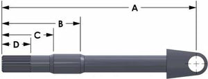 Dana Super 60 2005+ Ford Super Duty F-250 / F-350 LH Chromoly Inner Axle Shaft 35 Spline 4340