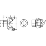 Transfer Case Yoke 1310 Series 32 Spline Bolt / Strap Style